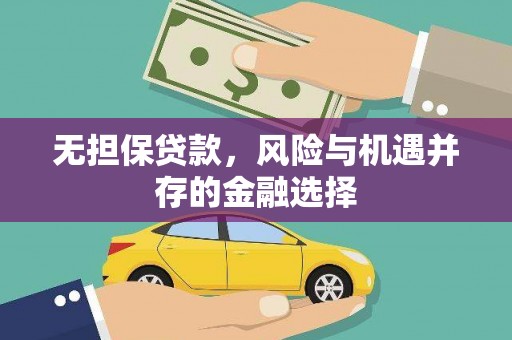 永平无担保贷款，风险与机遇并存的金融选择