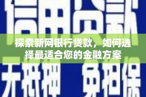 永平探索新网银行贷款，如何选择最适合您的金融方案