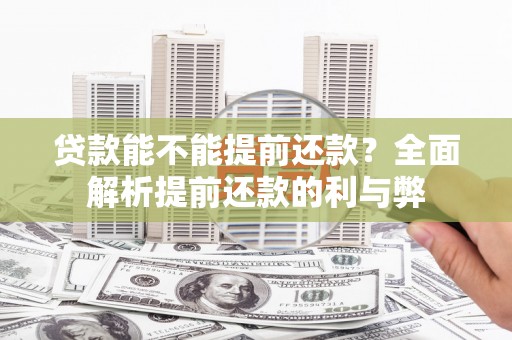永平贷款能不能提前还款？全面解析提前还款的利与弊