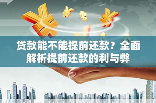 永平贷款能不能提前还款？全面解析提前还款的利与弊