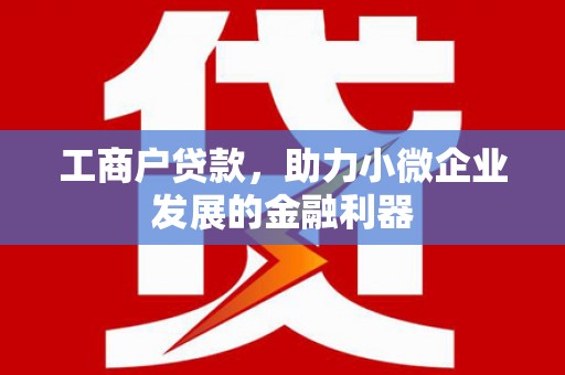 永平工商户贷款，助力小微企业发展的金融利器
