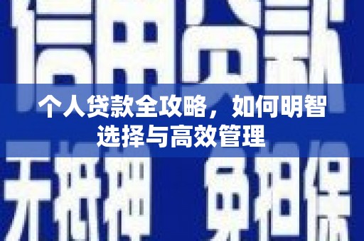 永平个人贷款全攻略，如何明智选择与高效管理